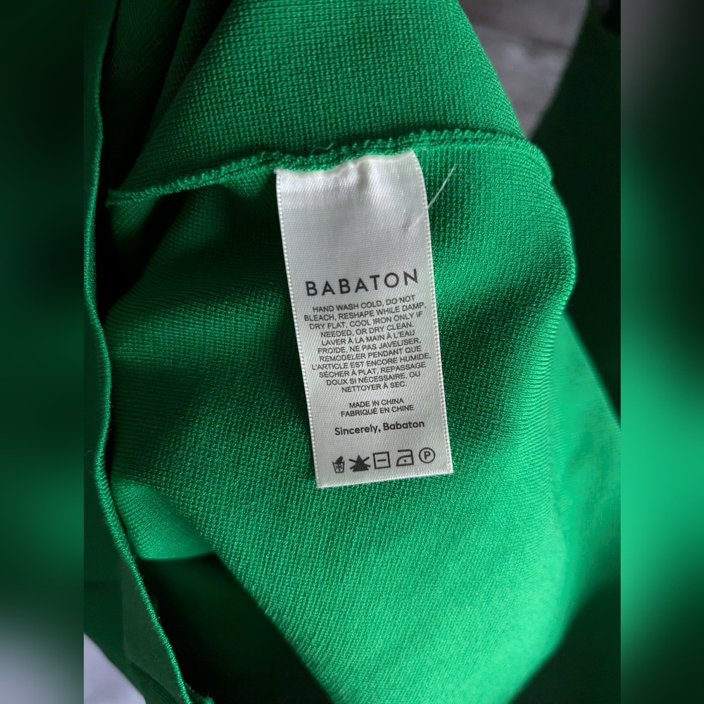 Emerald Green Babaton Sculpt Knit Cocktail Dress - Picture 4 of 7